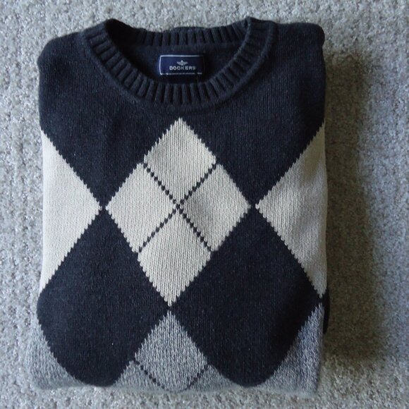Dockers Sweater L Argyle Thick - Picture 1 of 6
